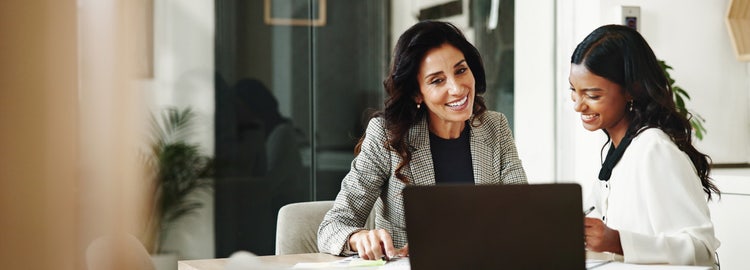 Women discussion in the office